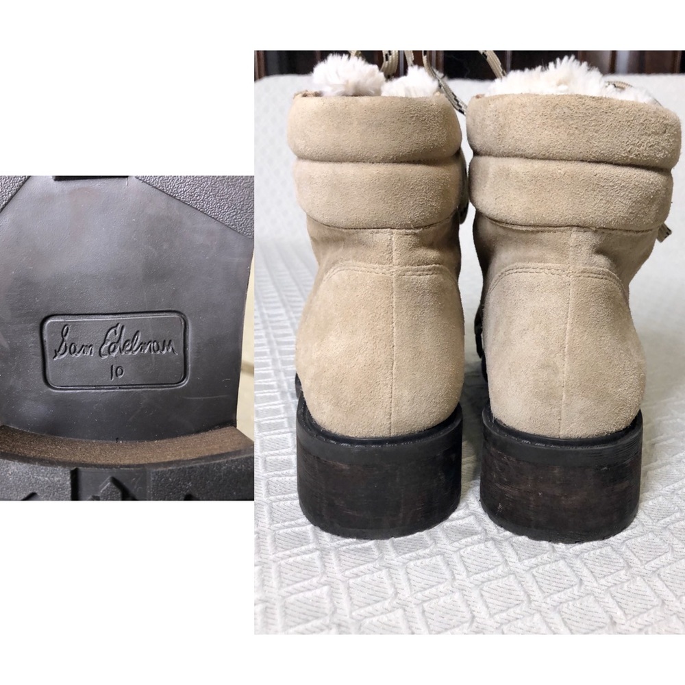 Sam Edelman Darrah Suede & Fur Sherpa Ankle Boots - Picture 8 of 8